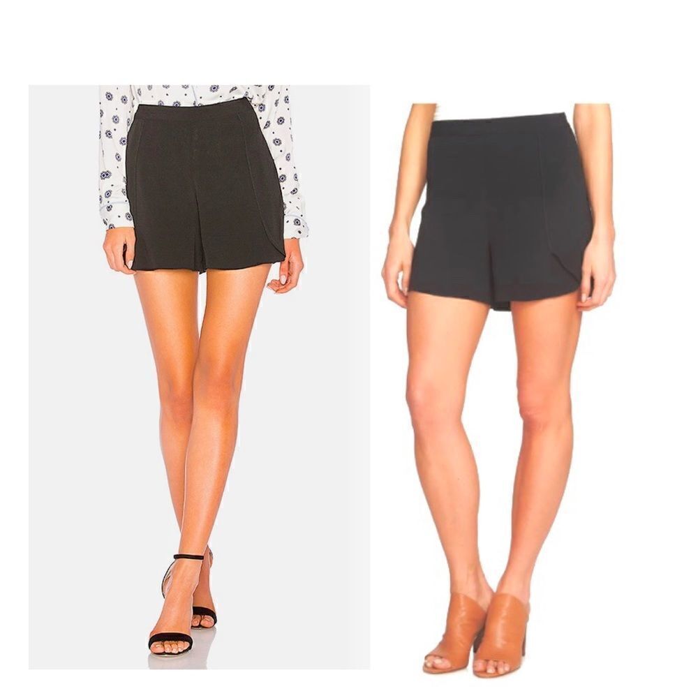1.state Tulip Hem Black Shorts BNWT